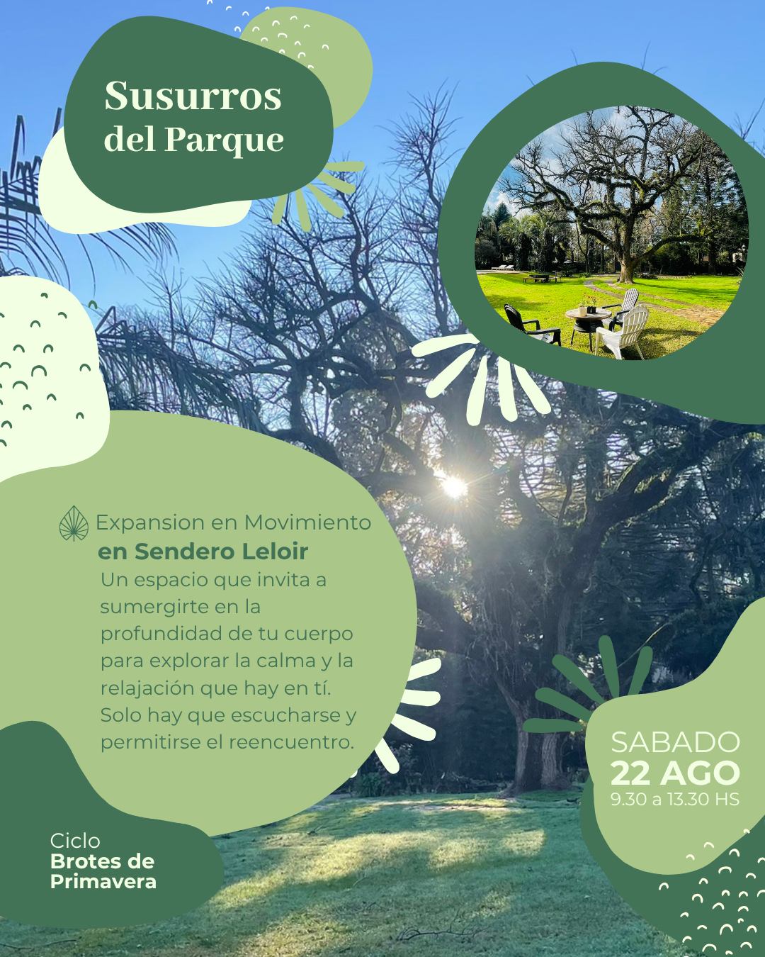 Susurros del Parque — bioenergética, meditación y yoga en Sendero Leloir